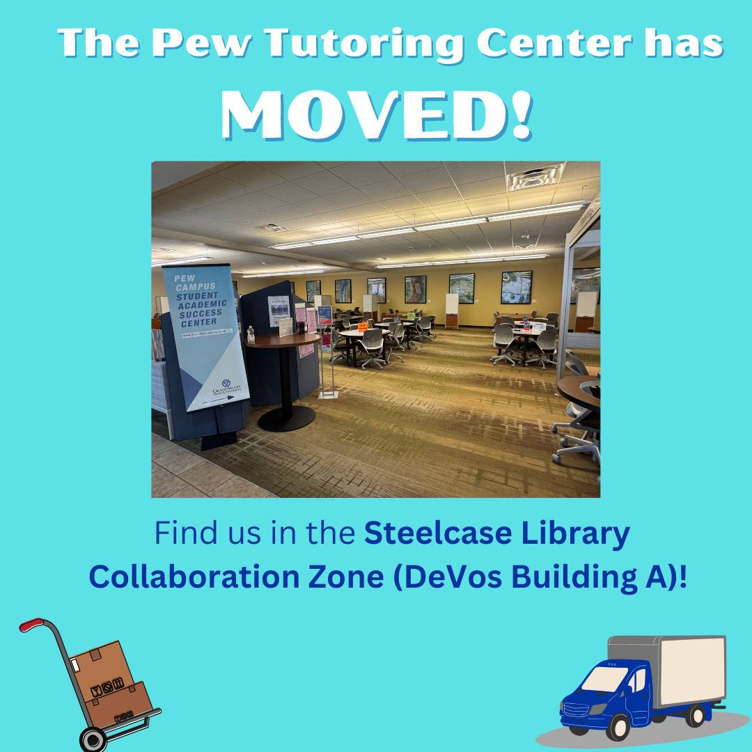 The Pew Tutoring Center has Moved!